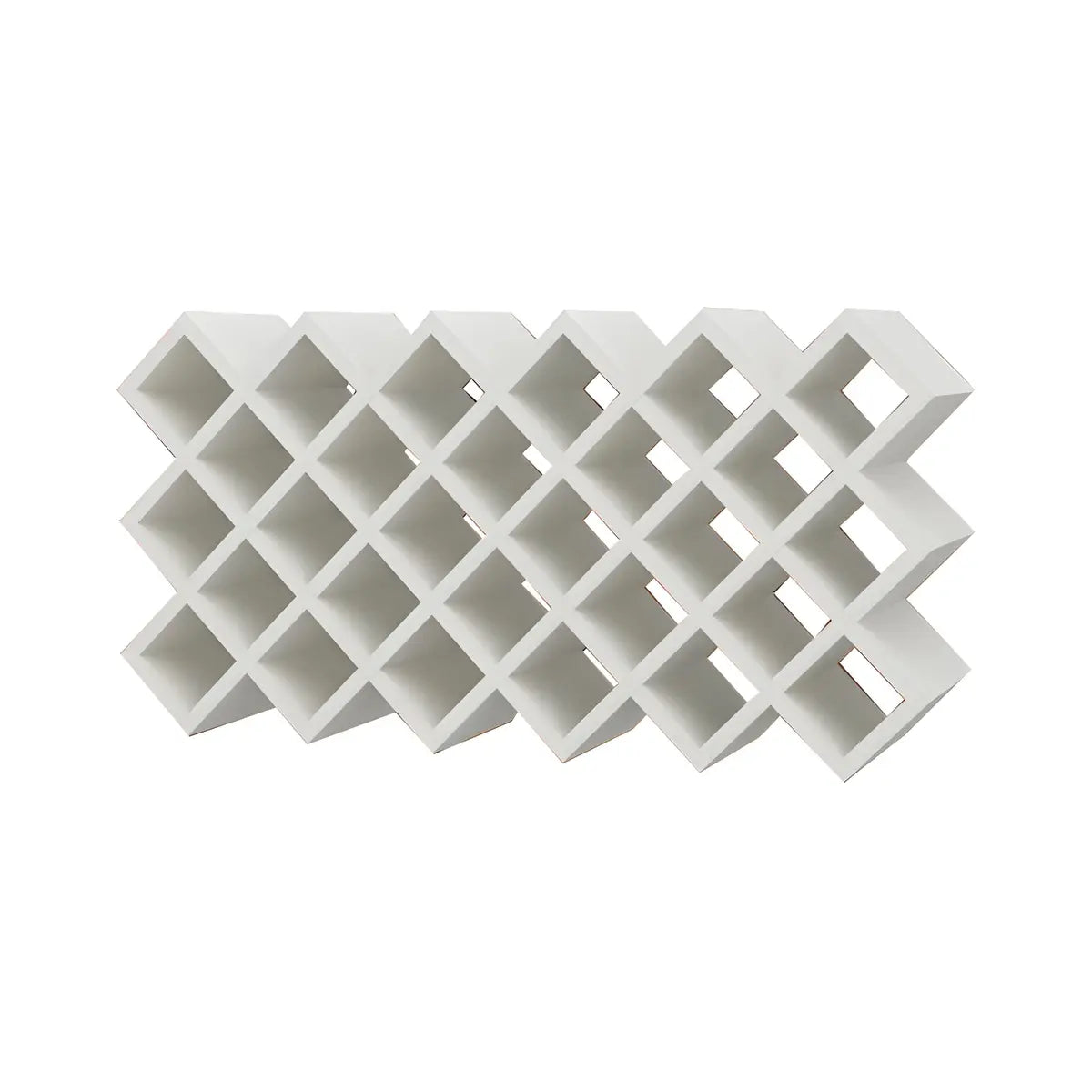 Wood Stackable Tabletop Wine Rack — 1 Piece / Textured White