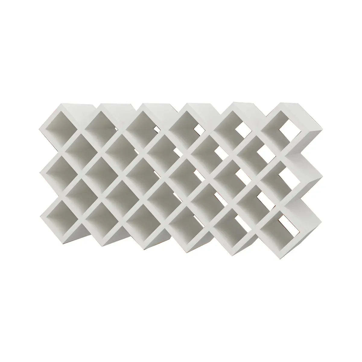 Wood Stackable Tabletop Wine Rack — 1 Piece / Textured White