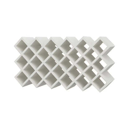 Wood Stackable Tabletop Wine Rack — 1 Piece / Textured White