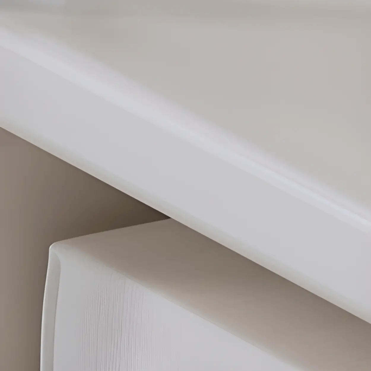 White Elegant Wood Narrow Bookcase