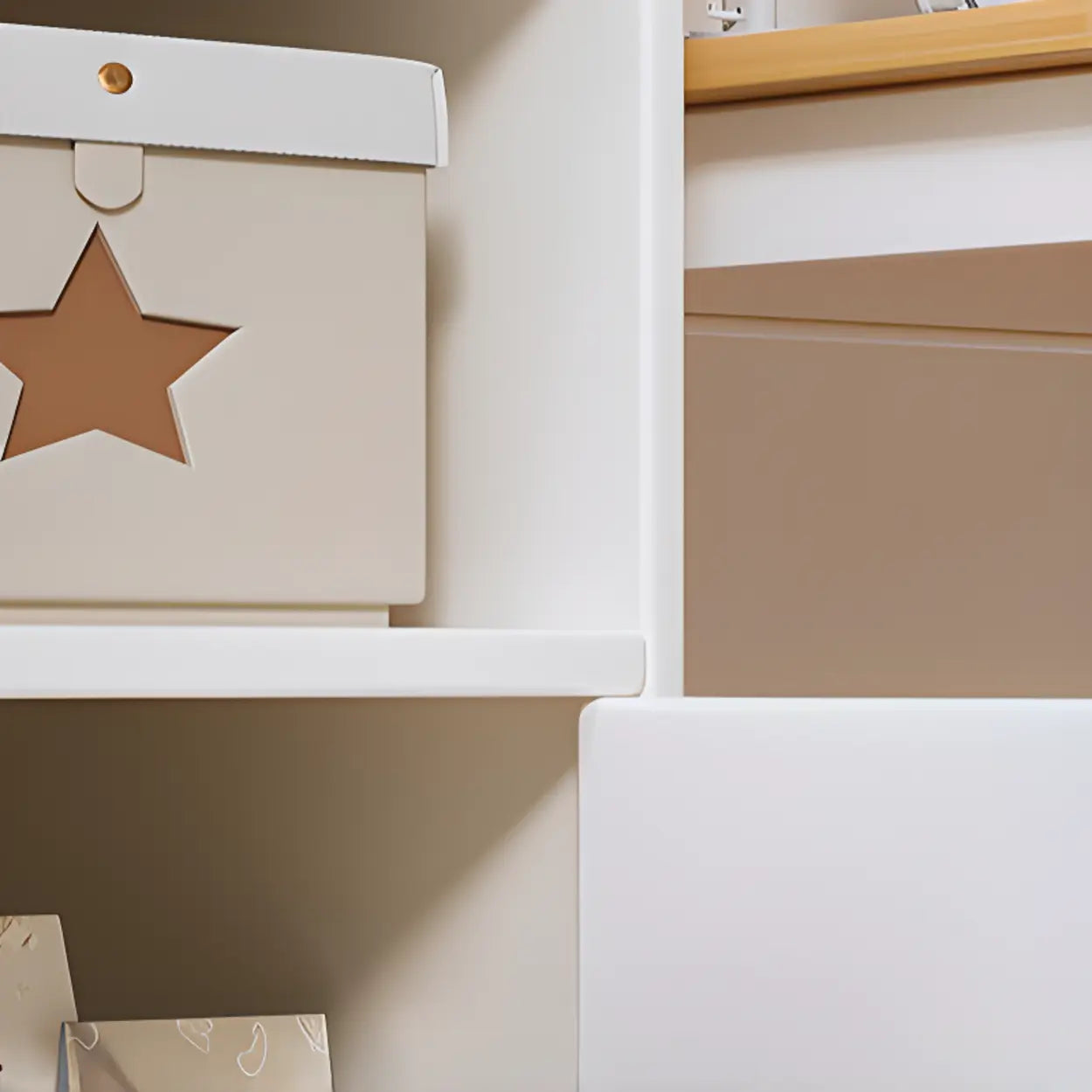 White Elegant Wood Narrow Bookcase