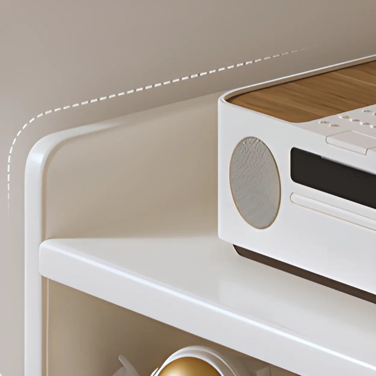 White Elegant Wood Narrow Bookcase