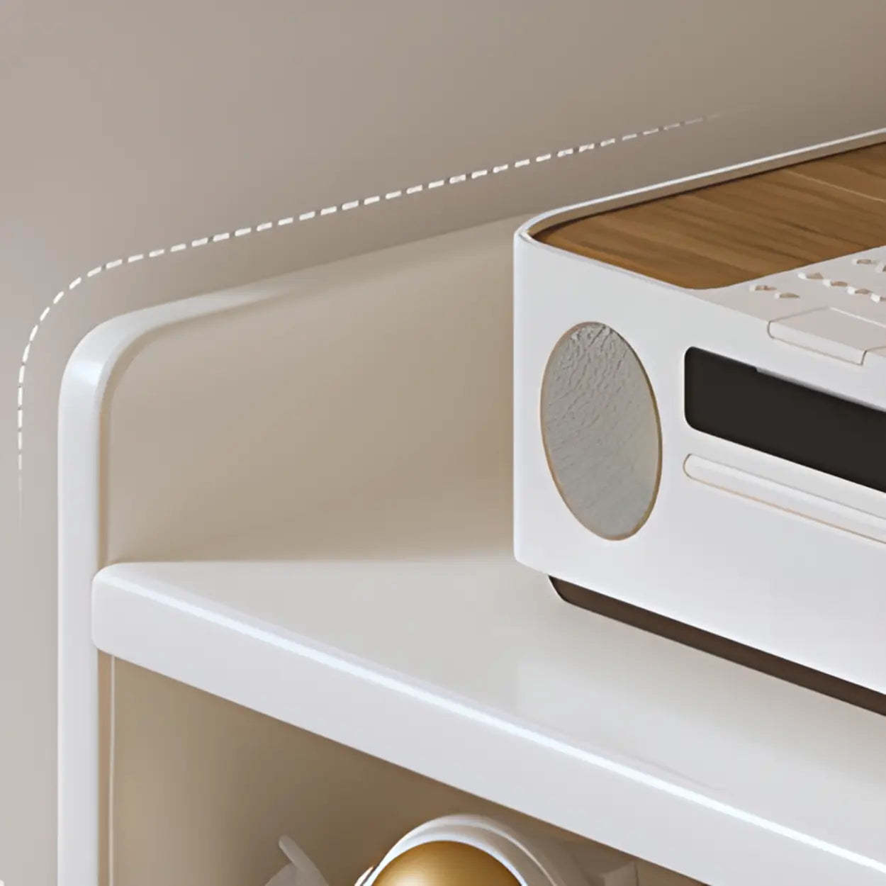 White Elegant Wood Narrow Bookcase