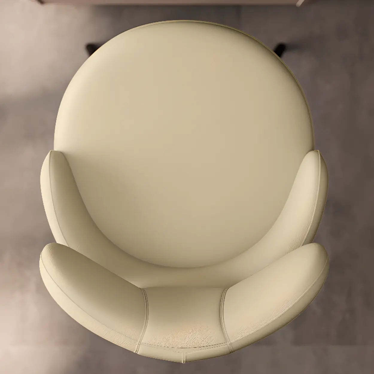 White Leather Full Back Counter Bar Stool — Dark Gray