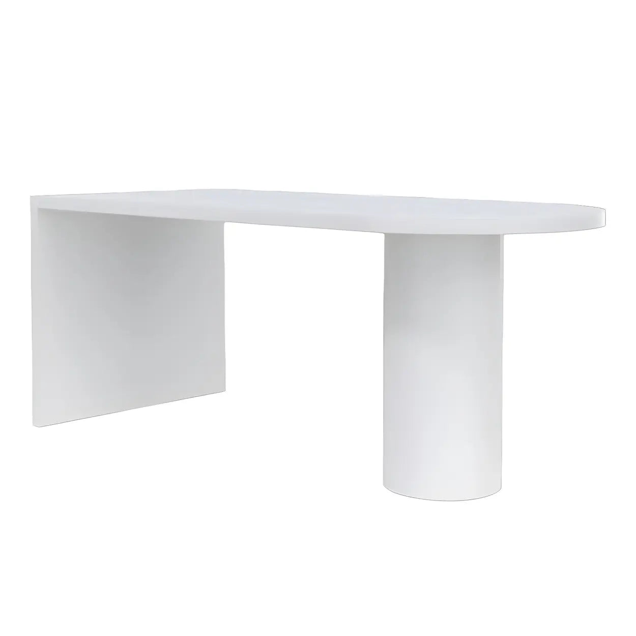Minimalist White Oval Counter Height Bar Table — Black / Table Only