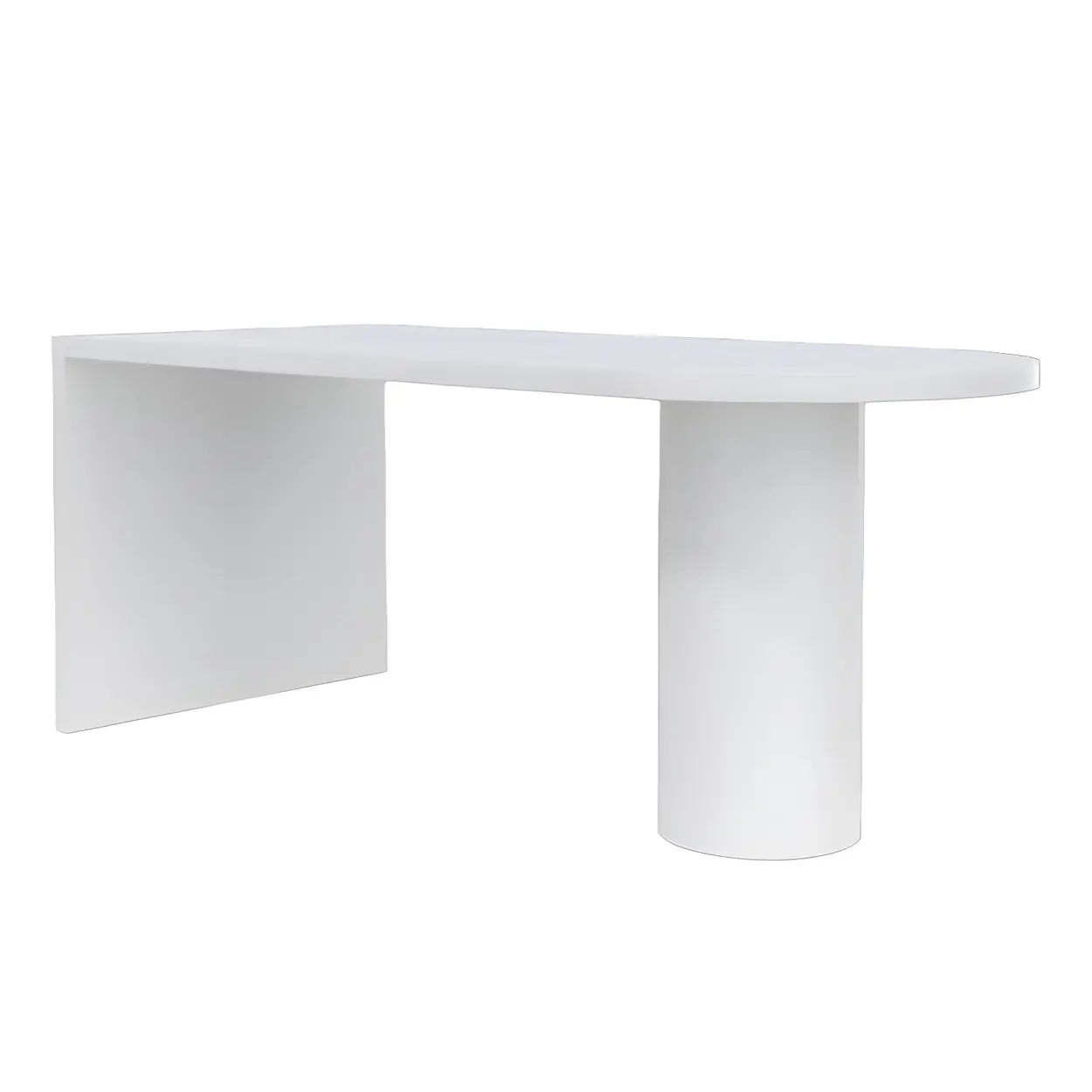 Minimalist White Oval Counter Height Bar Table — Black / Table Only