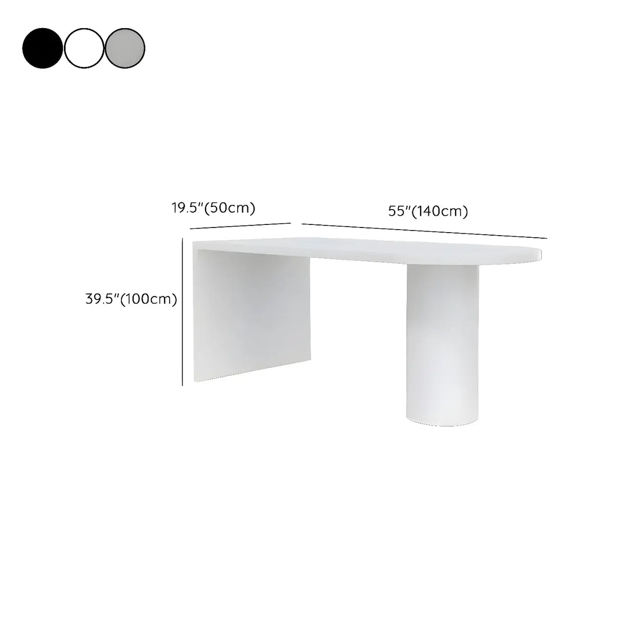 Minimalist White Oval Counter Height Bar Table