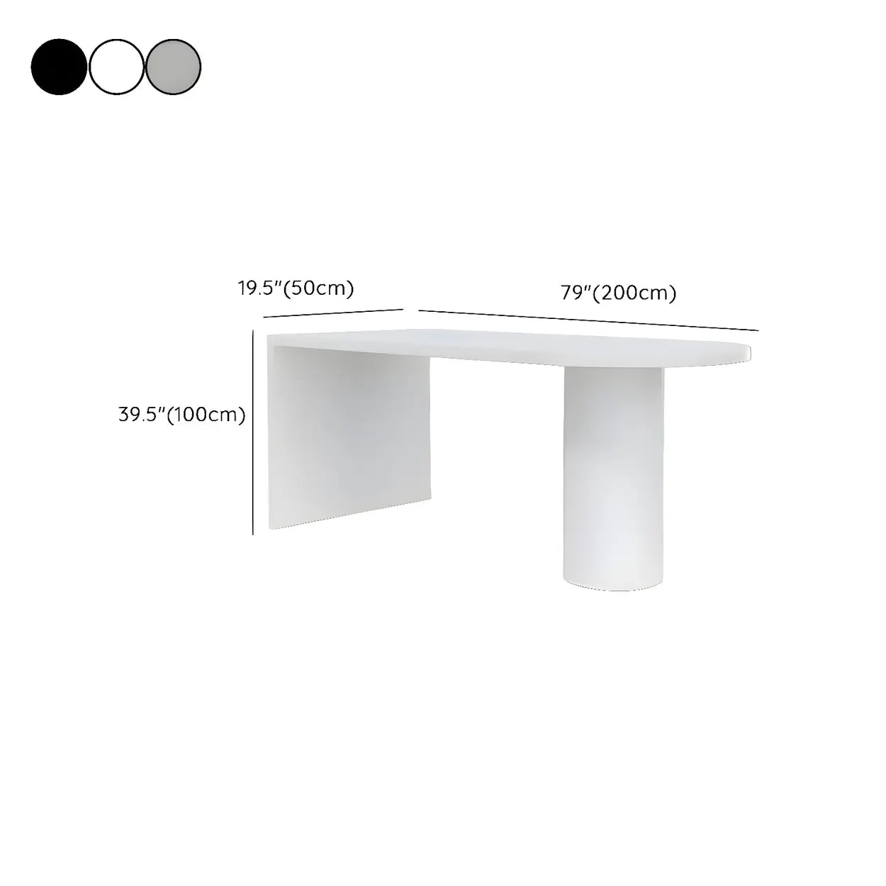 Minimalist White Oval Counter Height Bar Table