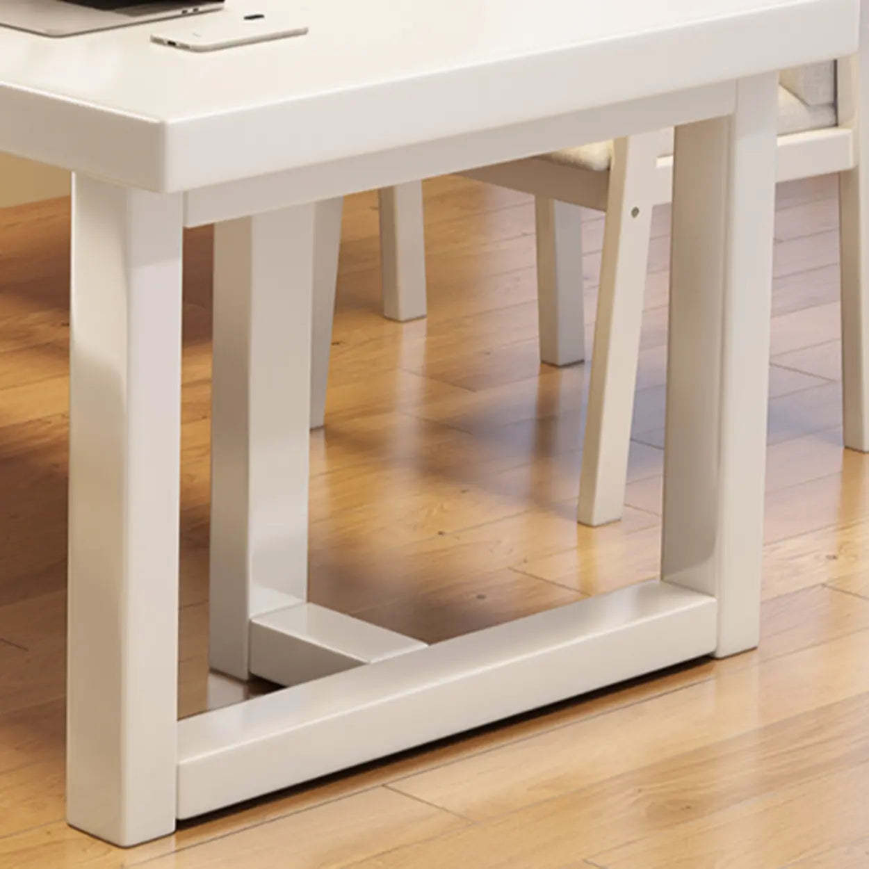 White Multi-Person Wood Writing Desk