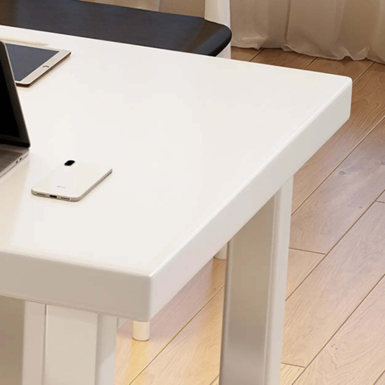 White Multi-Person Wood Writing Desk