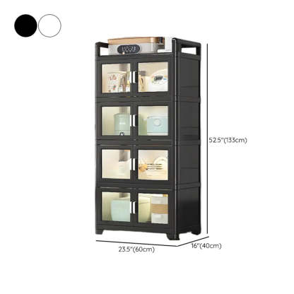 White Metal Kitchen China Cabinet