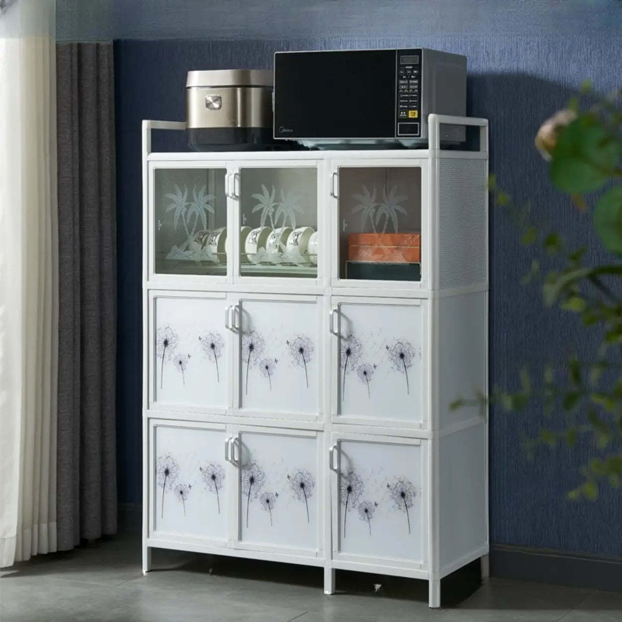 Lighom storage china steel acrylic glass display cabinets for dining room