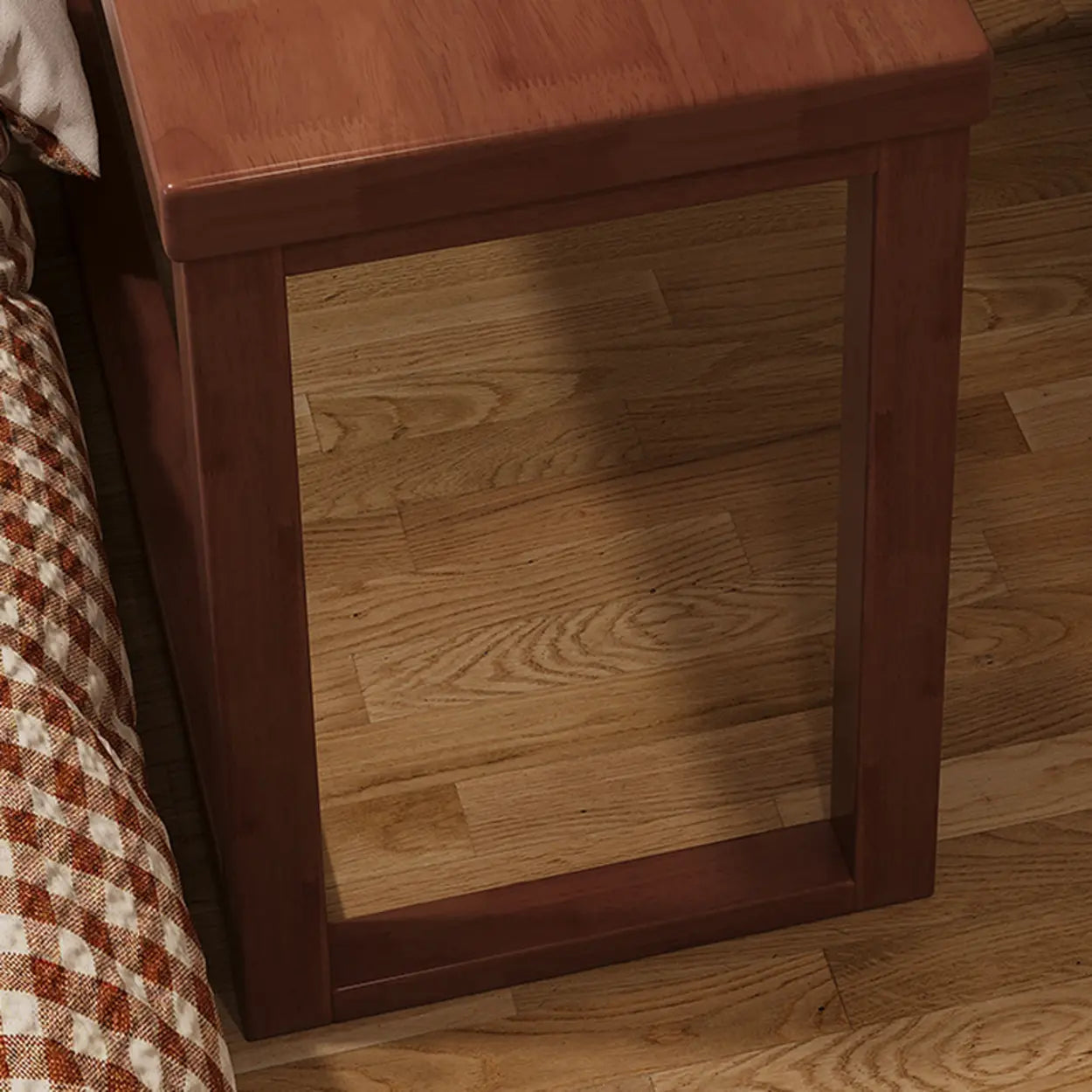 White Rubberwood L-Shape Butcher Block Writing Desk — Natural / Table Only