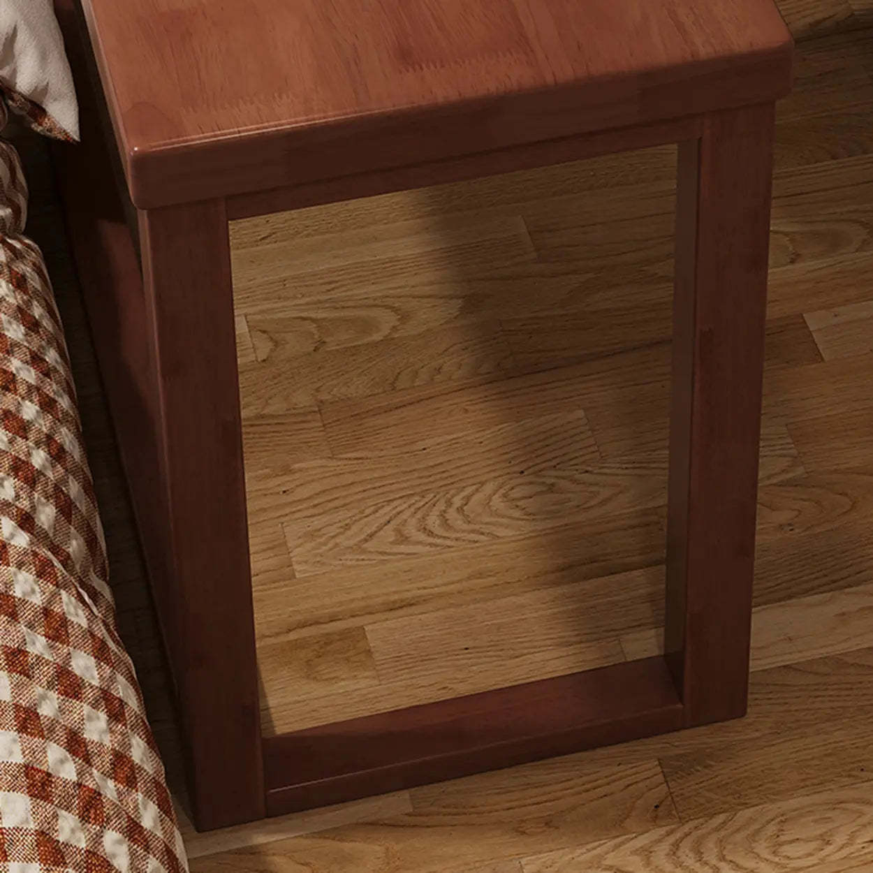White Rubberwood L-Shape Butcher Block Writing Desk — Natural / Table Only