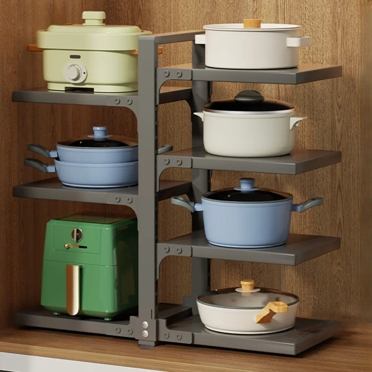 White Rust Resistant Metal Storage Baker's Rack