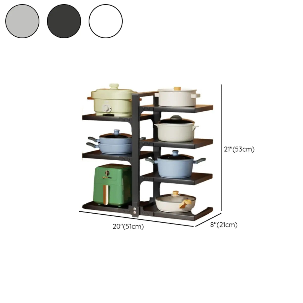 White Rust Resistant Metal Storage Baker's Rack