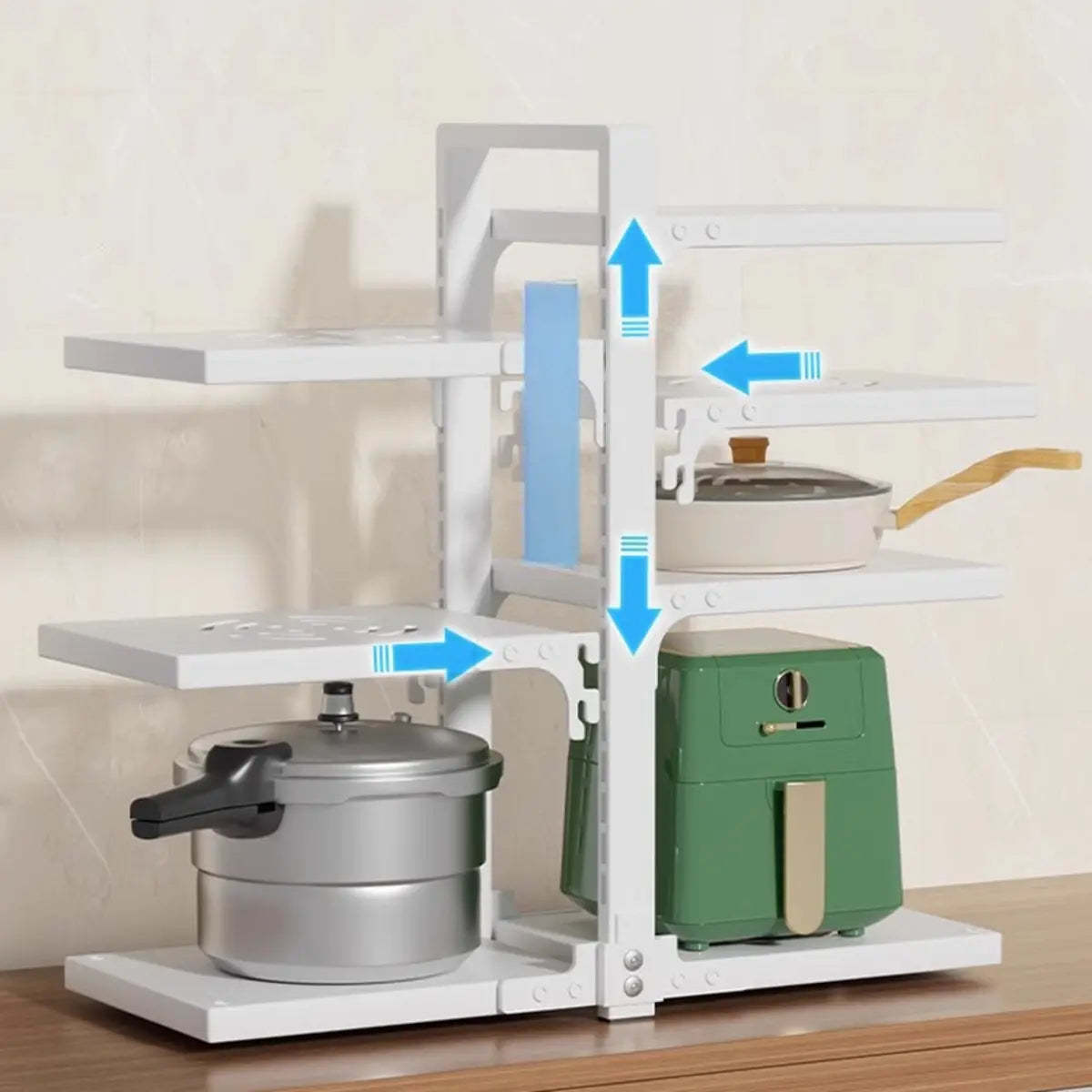 White Rust Resistant Metal Storage Baker's Rack — Black