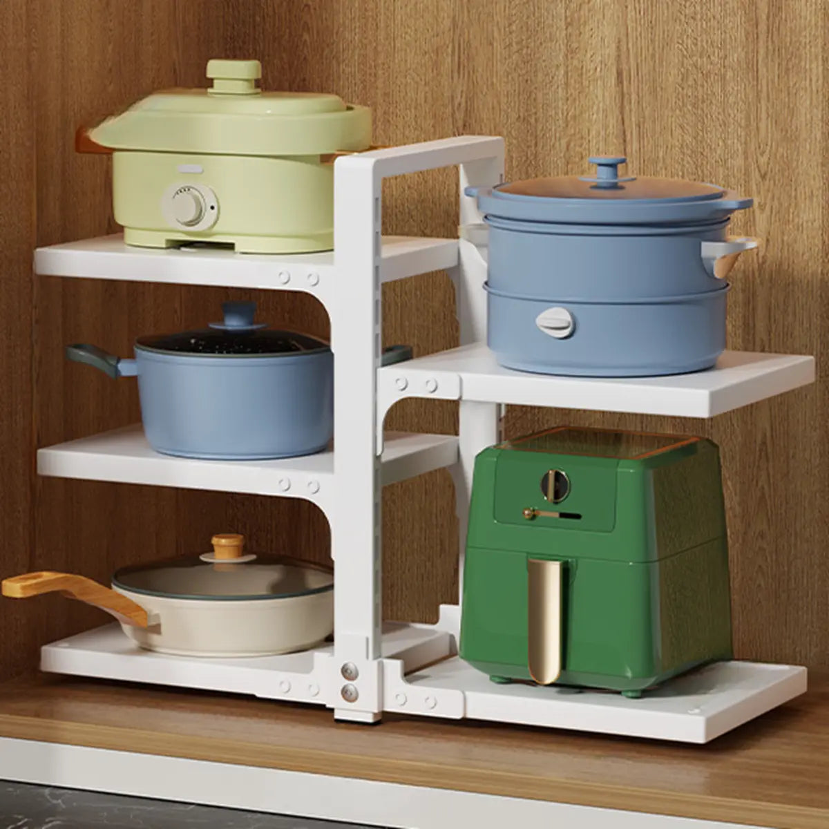 White Rust Resistant Metal Storage Baker's Rack — White