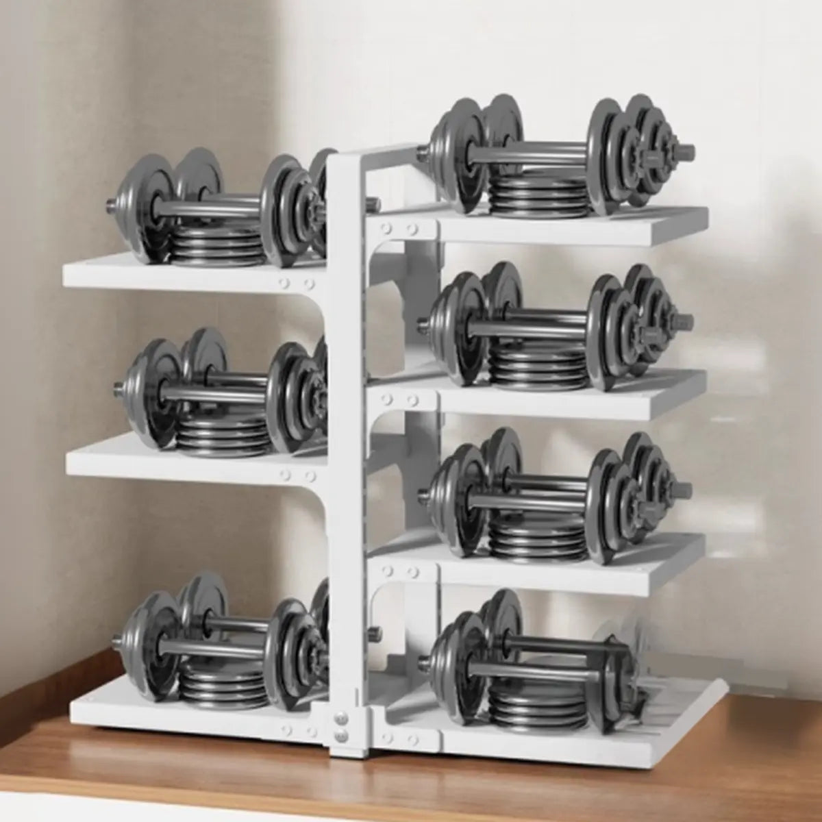 White Rust Resistant Metal Storage Baker's Rack — Grey