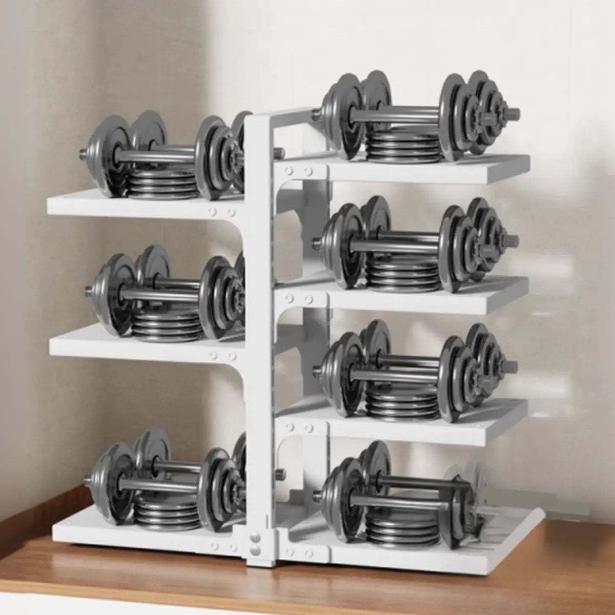 White Rust Resistant Metal Storage Baker's Rack — Grey
