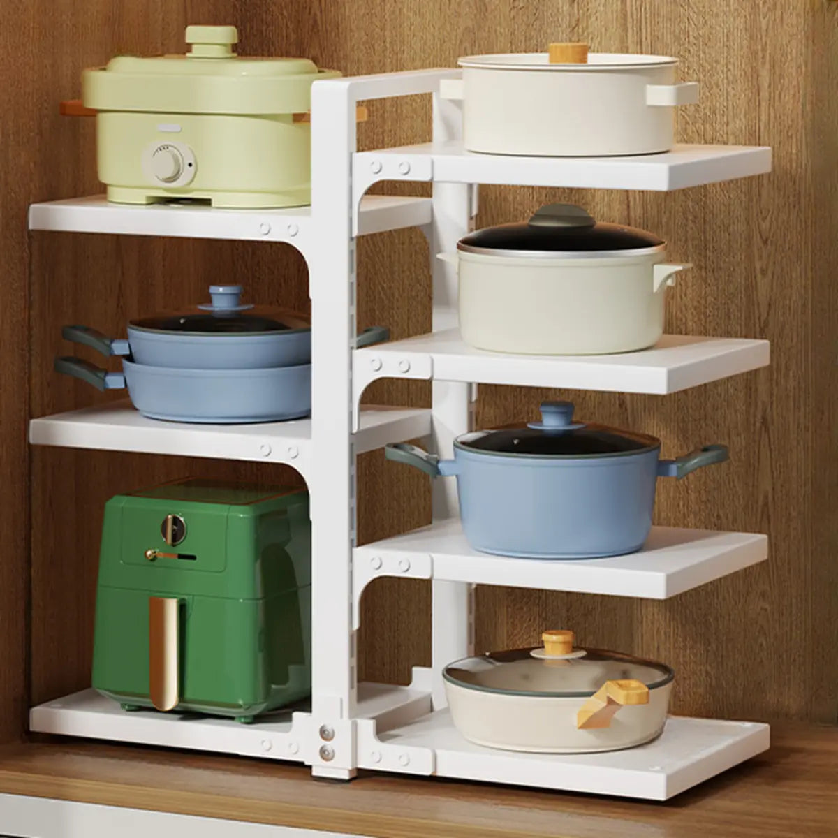 White Rust Resistant Metal Storage Baker's Rack