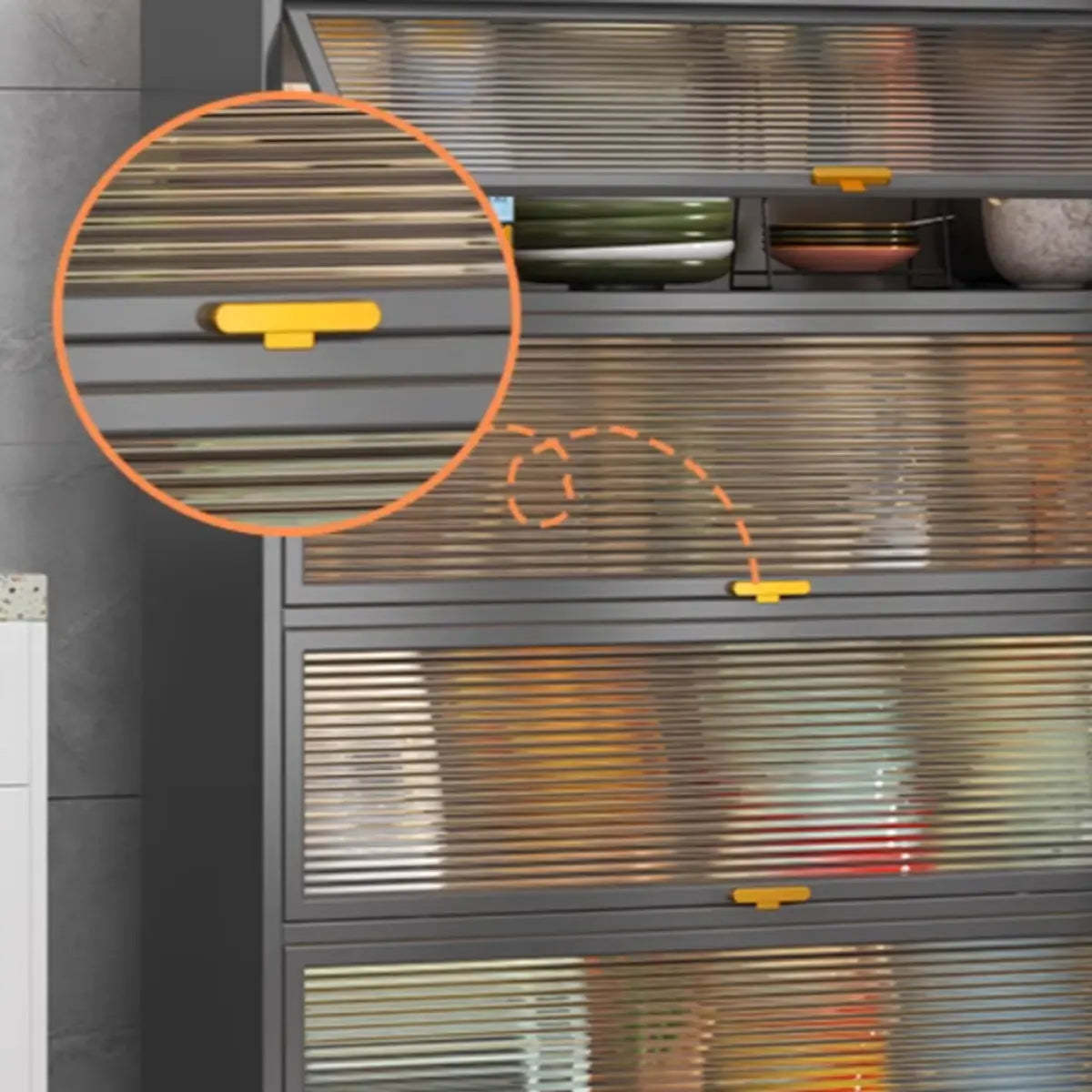White Rust Resistant Steel Baker's Rack with Cabinet — White