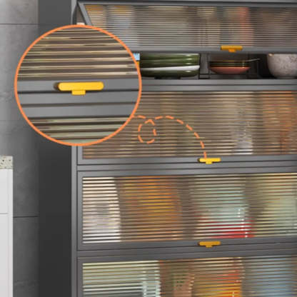 White Rust Resistant Steel Baker's Rack with Cabinet — White