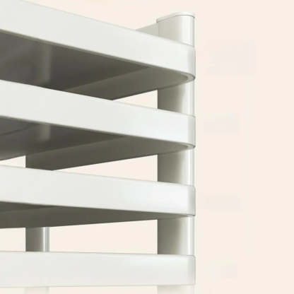 White Rust Resistant Steel Baker's Rack with Shelves — Black