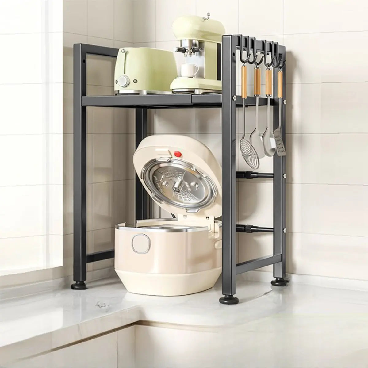White Rust Resistant Steel Baker's Rack with Shelves