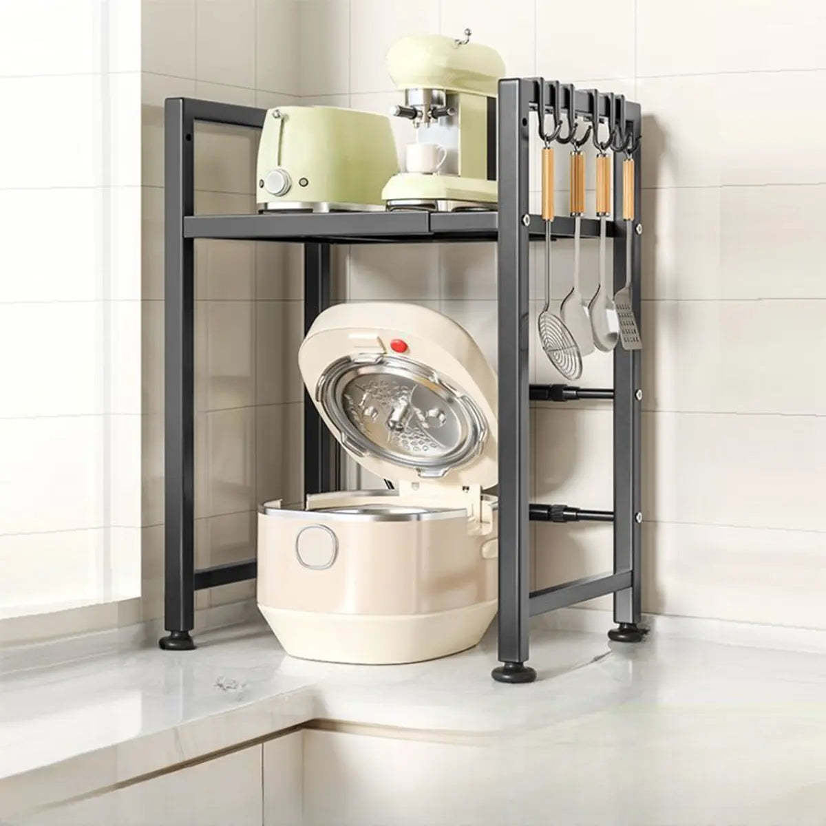 White Rust Resistant Steel Baker's Rack with Shelves