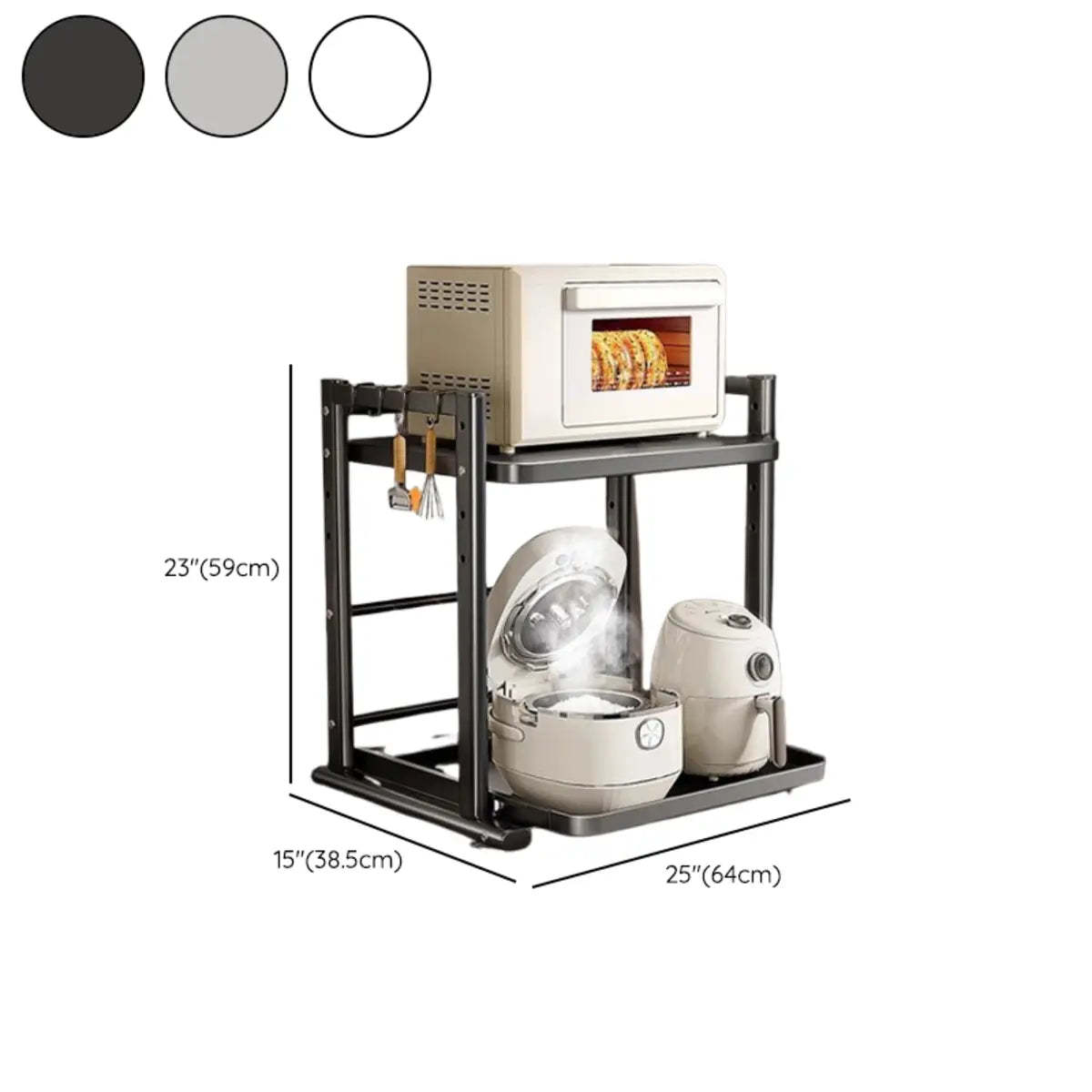 White Rust Resistant Steel Baker's Rack with Shelves