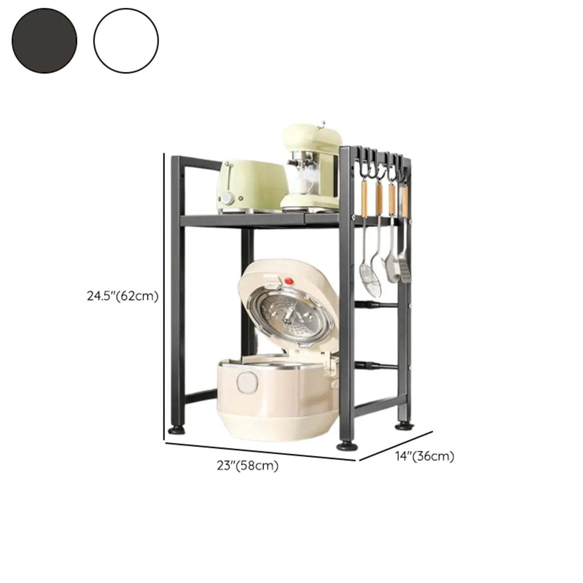 White Rust Resistant Steel Baker's Rack with Shelves
