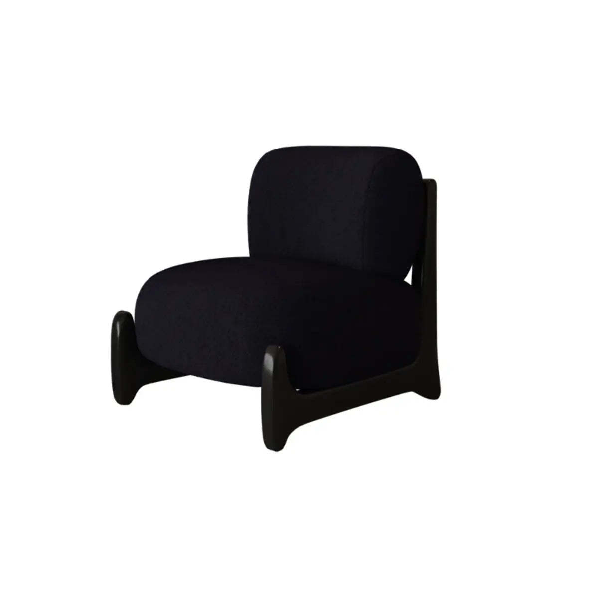 Modern slipper leg accent chairs in wood