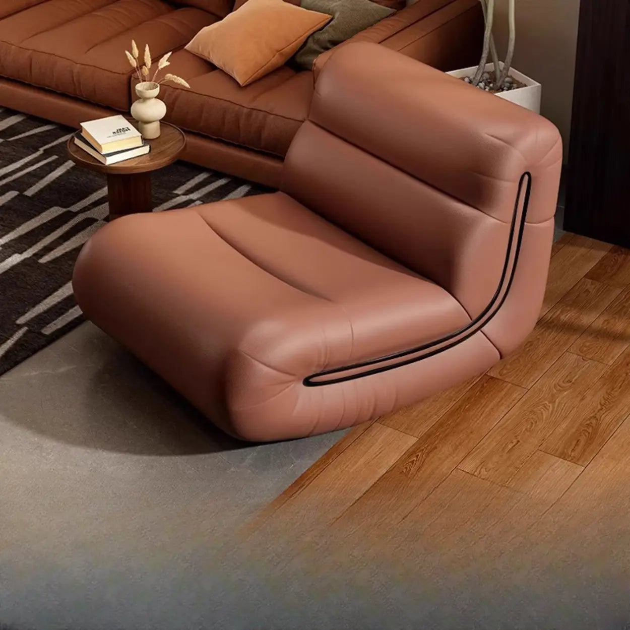 White Stain-Resistant Upholstered Rocking Chair