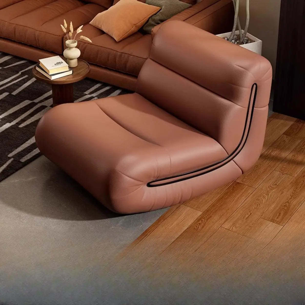 White Stain-Resistant Upholstered Rocking Chair