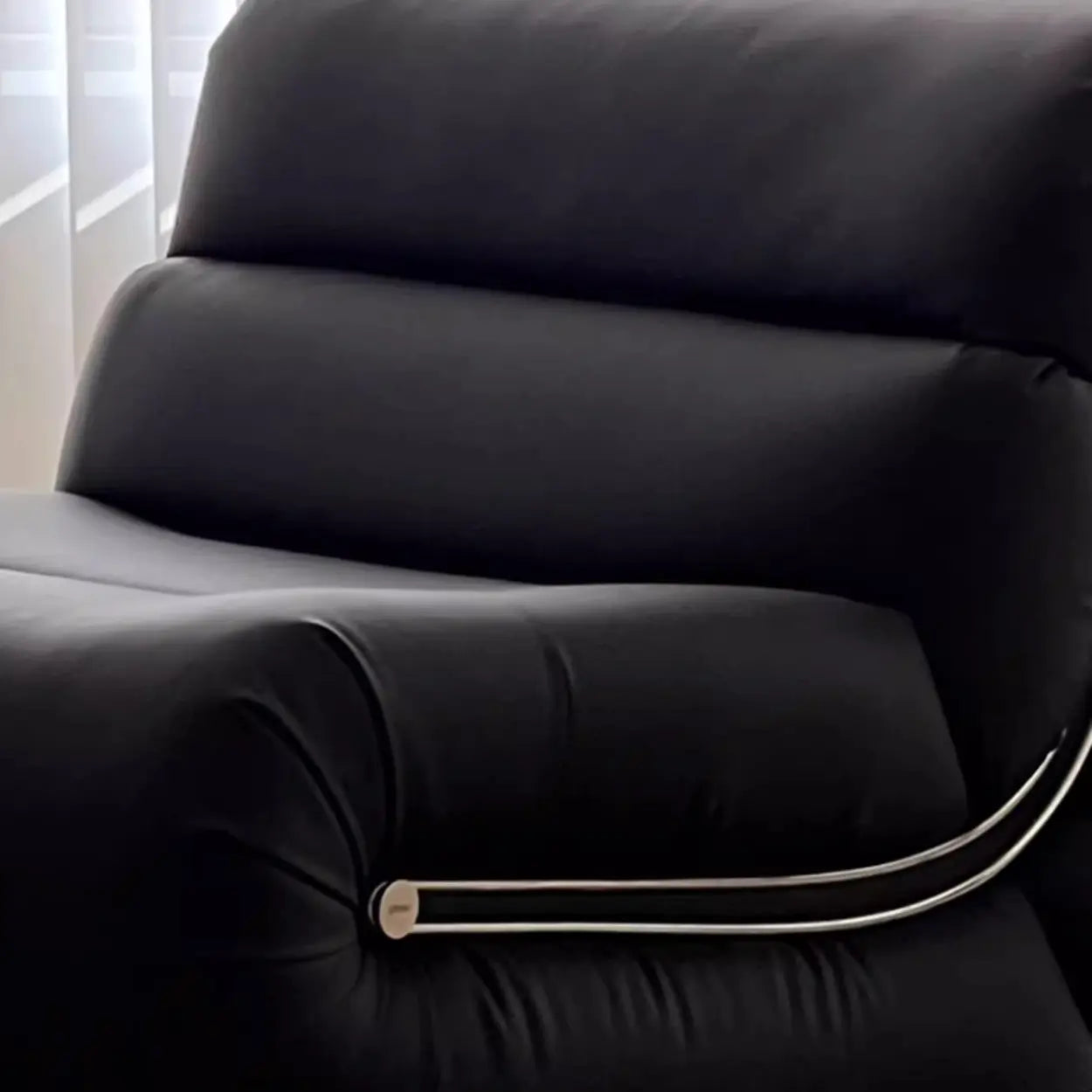 White Stain-Resistant Upholstered Rocking Chair