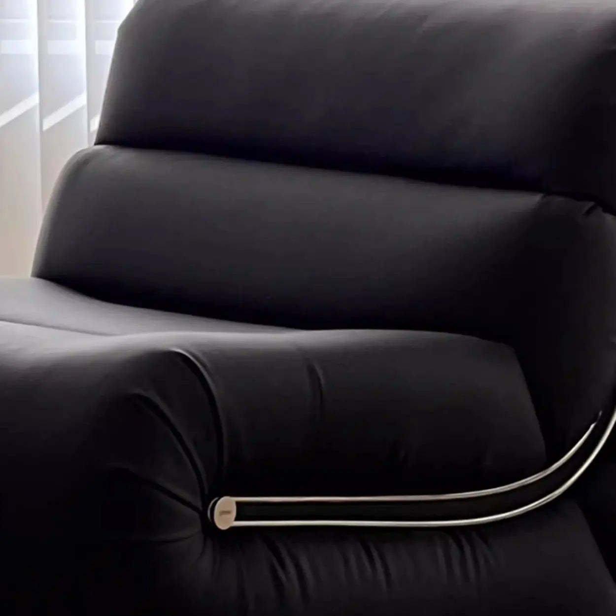 White Stain-Resistant Upholstered Rocking Chair
