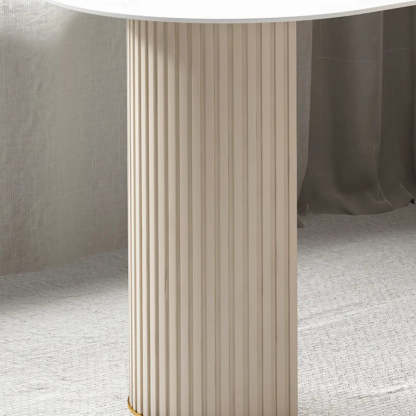 White Free-Form Sintered Stone Writing Desk