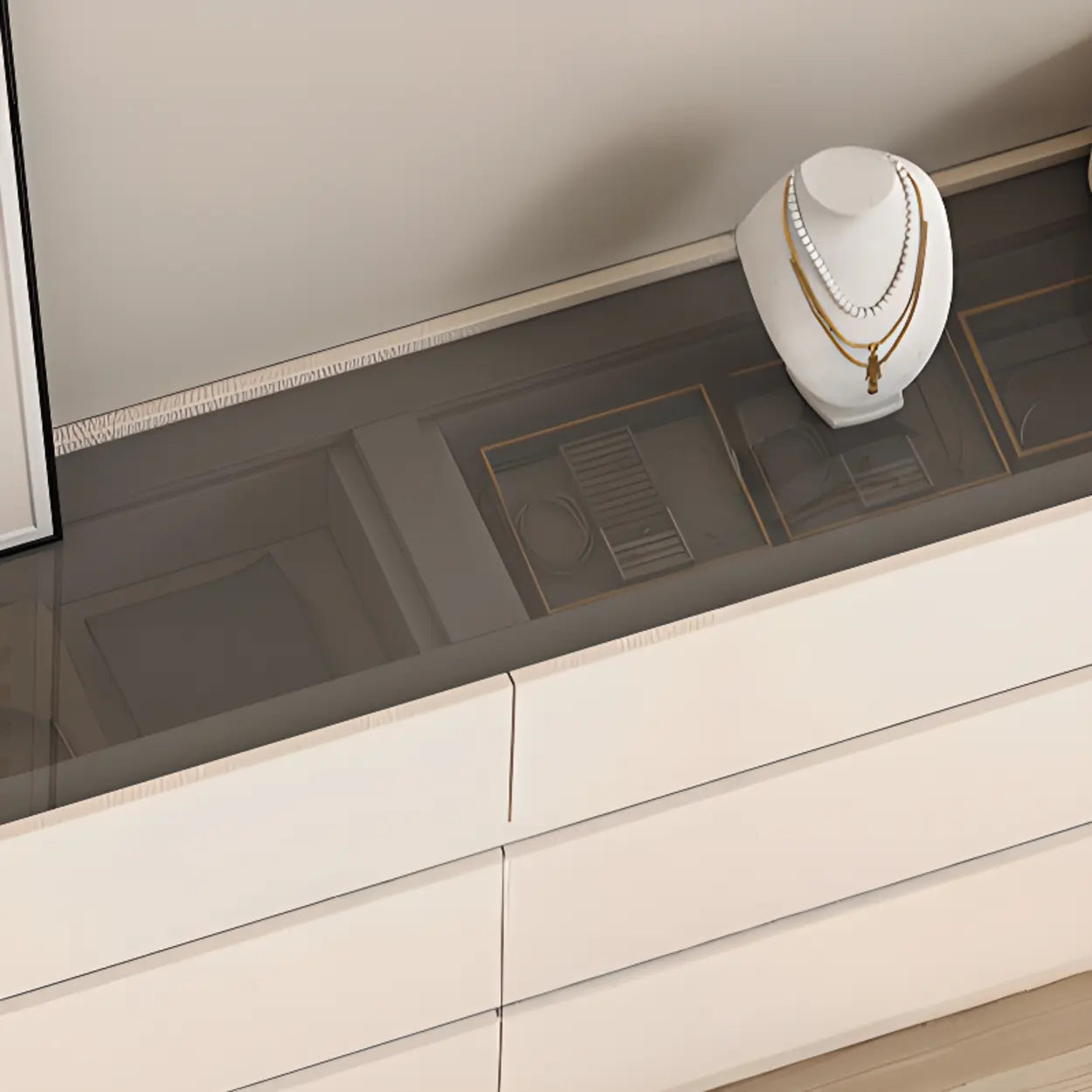 White Pedestal Entrance Console Table with Drawer
