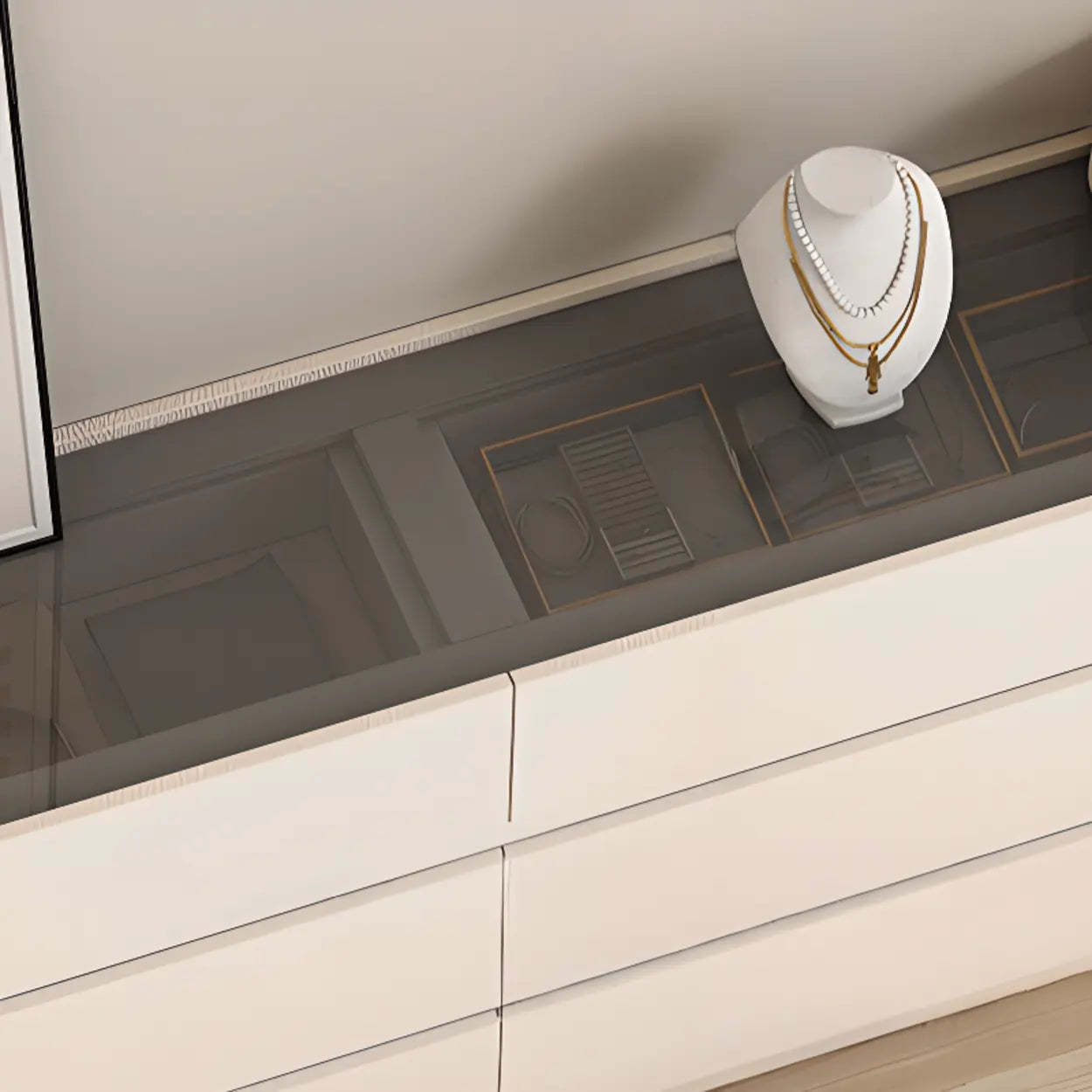 White Pedestal Entrance Console Table with Drawer