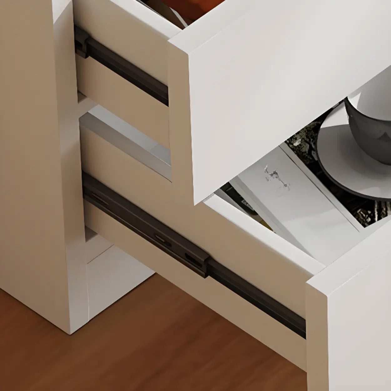 White Tall Freestanding Glass Display Cabinet