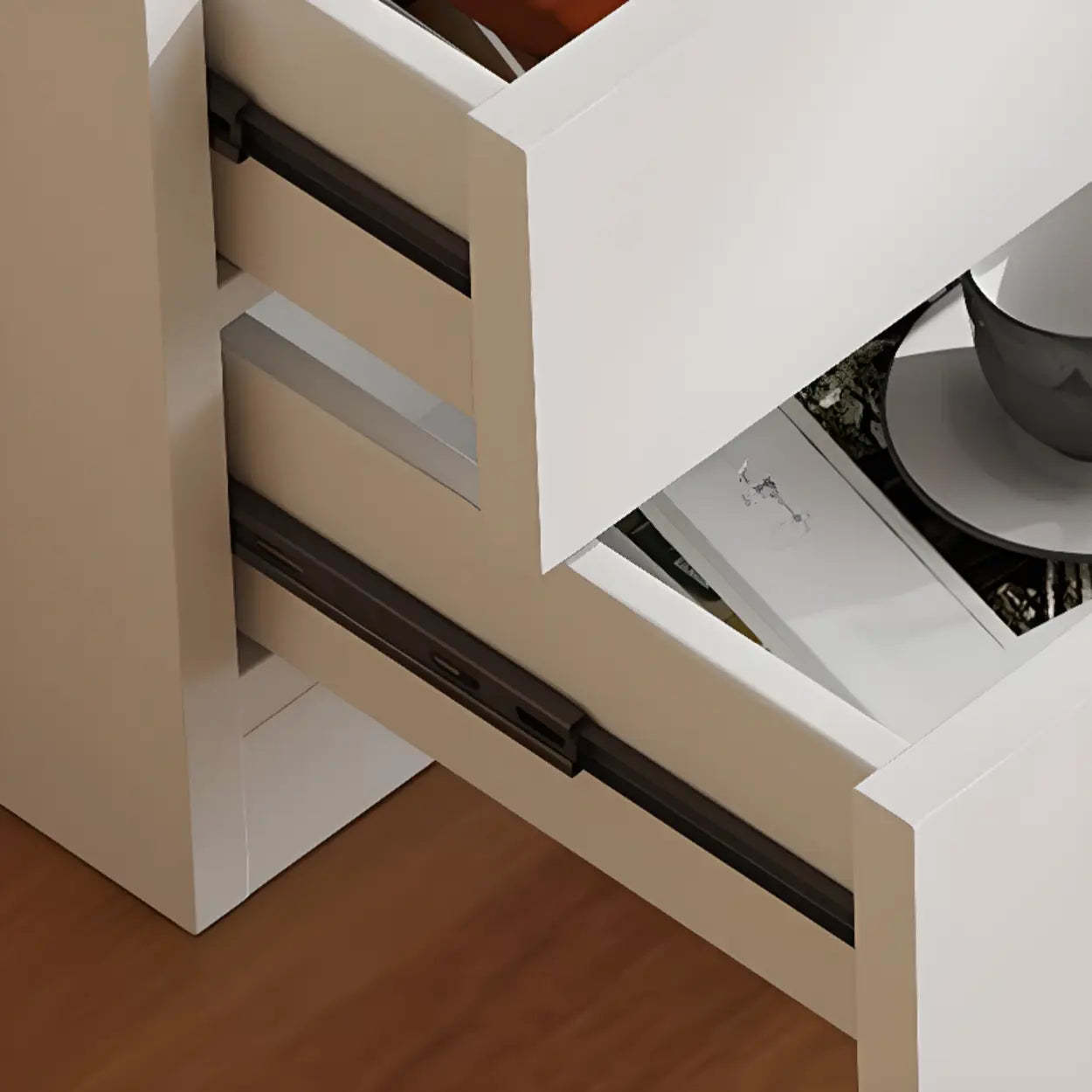 White Tall Freestanding Glass Display Cabinet