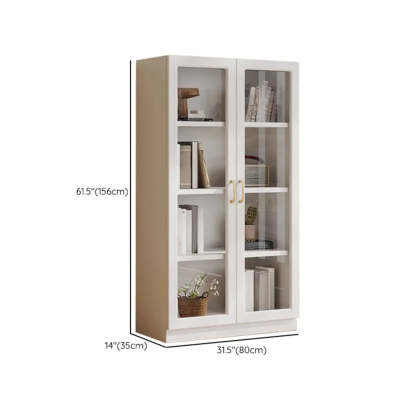 White Tall Freestanding Glass Display Cabinet