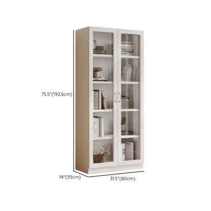 White Tall Freestanding Glass Display Cabinet