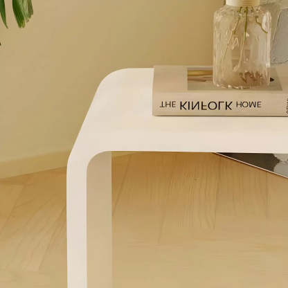 Acrylic C-Shaped Square Side Table — Clear-Blue / 2