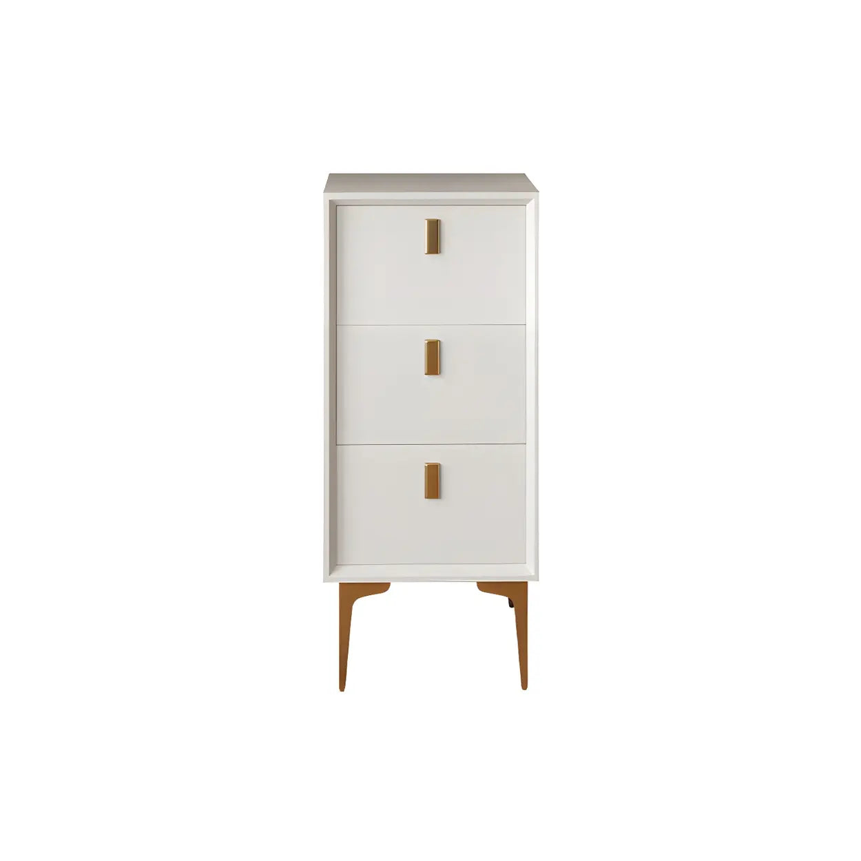 White Vertical Wood Semainier Dresser