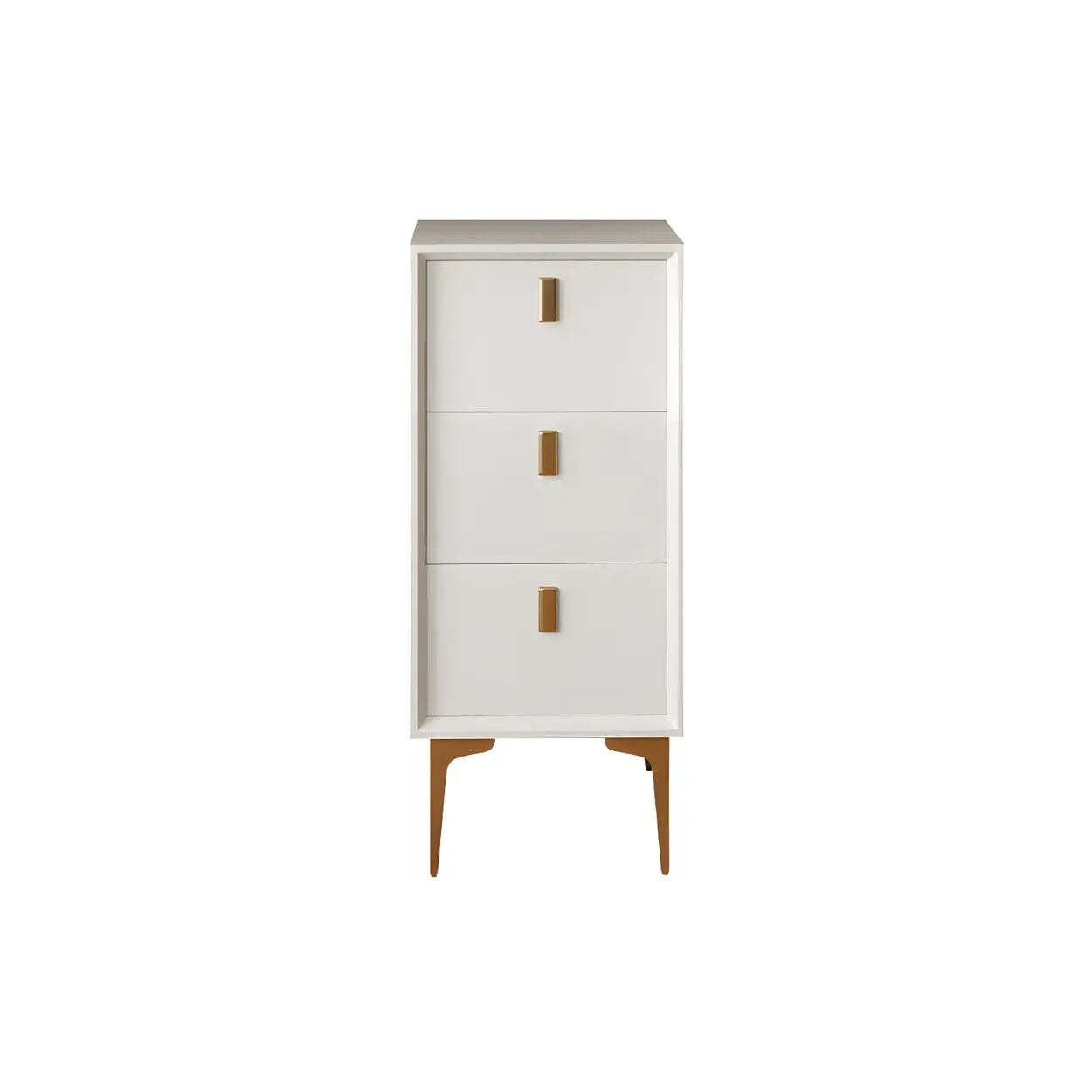 White Vertical Wood Semainier Dresser