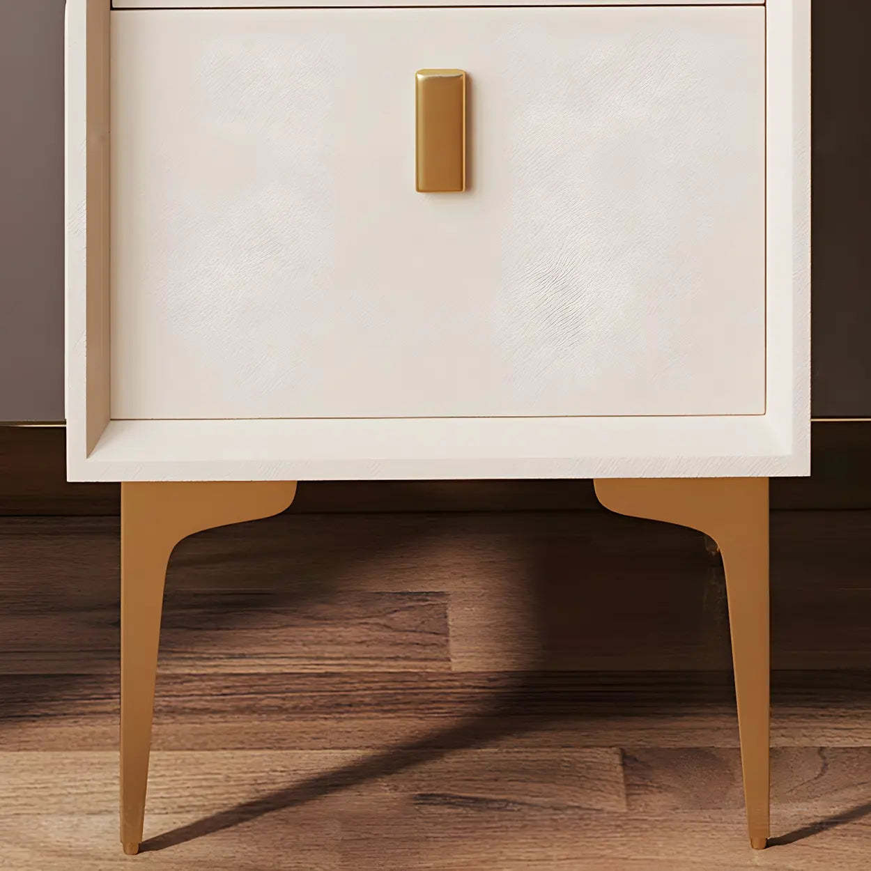 White Vertical Wood Semainier Dresser