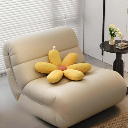 White Waterproof Upholstered Rocking Chair — Black / Latex