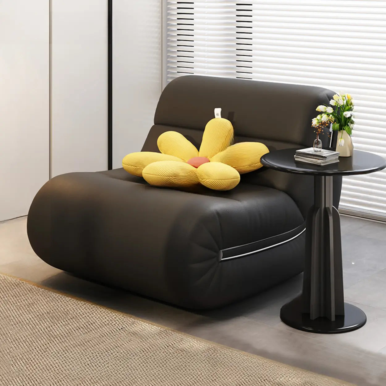 White Waterproof Upholstered Rocking Chair — White / Latex